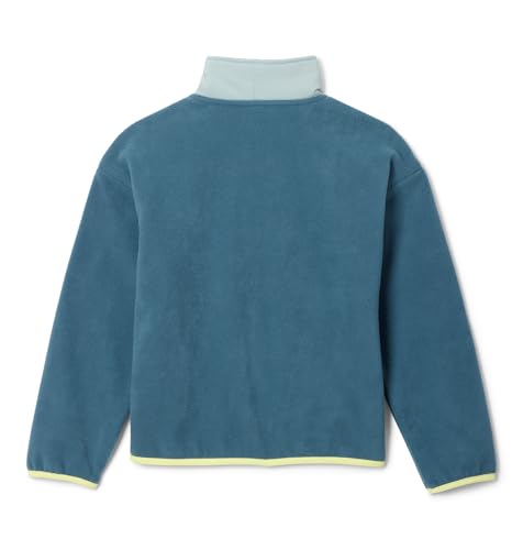 Kids Hooded Puffer Jacket with Recycled Fleece - Small Everblue Blue
