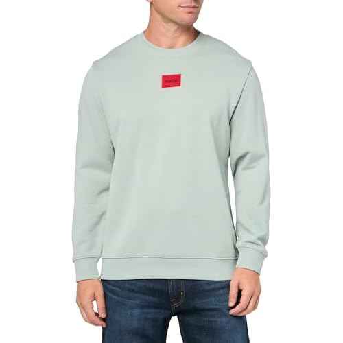 HUGO Men's Regular Fit Square Logo Jersey Sweatshirt