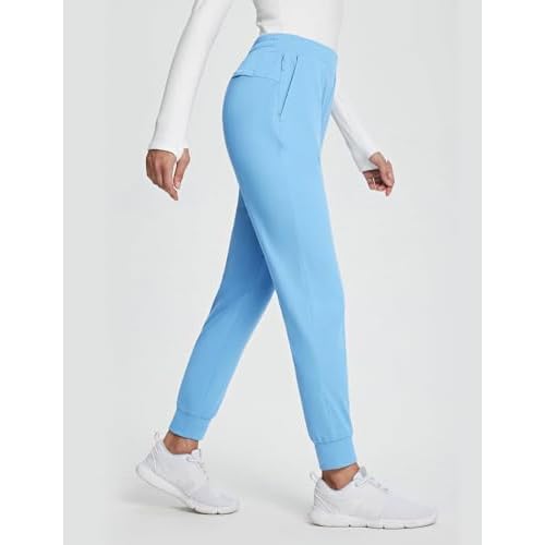 baleaf Women's Fleece Lined Pants Joggers Water Resistant Zipper Pockets Winter Thermal Golf Pants Cold Weather Gear