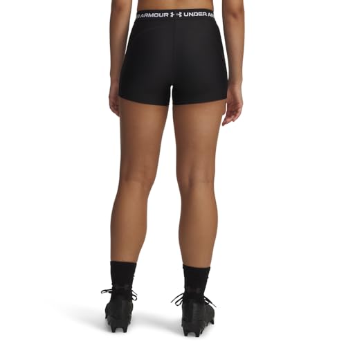 Under Armour Women's HeatGear Armour Shorty Shorts Small - Ultimate Black & White