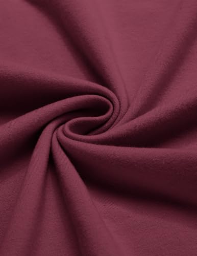 Men's Cotton Yoga Pants Casual Sweatpants Joggers with Pockets - Small, Dark Red