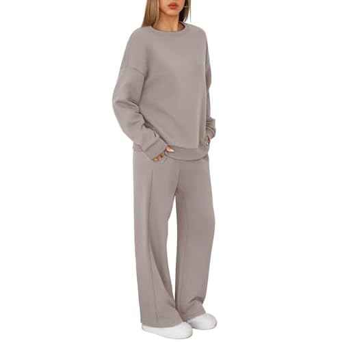 XIEERDUO Sweatsuits Women 2 Piece Outfit Matching Lounge Sets Fall Outfits 2025 Fashion Clothing Crewneck Track Suits