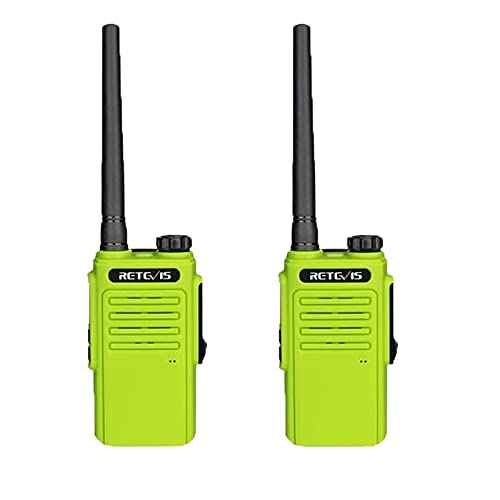 Retevis RT47 Waterproof Walkie Talkies Rechargeable,Portable Two Way Radios,Lightweight,Clear Loud,Long Range 2 Way Radios for Camping Hunting Outdoor Activities(Green,2 Pack)