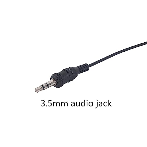 Surveillance Acoustic Tube Earpiece with 3.5mm Jack for Law Enforcement Radios - 5 Pack