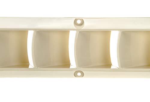 Off-White Boat Vent and Deck Plate - 17.88"L x 0.75"W x 3.44"H Marine Ventilation Cover