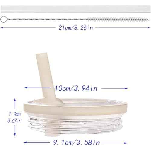 2 Pack Stanley Lid Replacement 40 oz, for Stanley Quencher H2.0 Cup Accessories, Spill-Proof Design, High-End Heat-Resistant Material (Milk White)