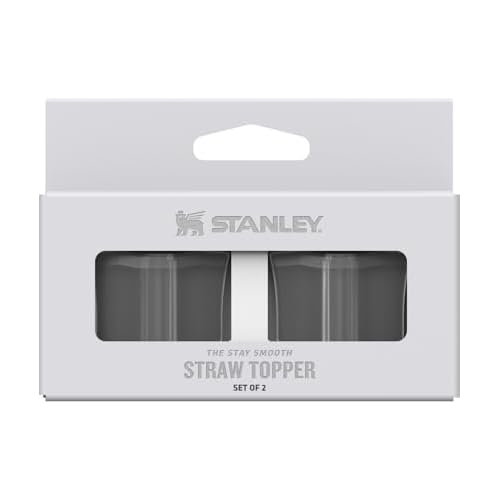 STANLEY Quencher Stay Smooth Anti-Pucker Straw Topper 2-Pack | Ergonomic Sip Through Straw Cap for Tumbler with Handle | Silicone Accessory for Drinking Cup | BPA-Free