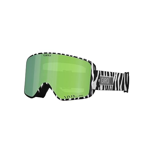 Giro Method Snow Goggles 2024 - Black & White Animal Frame with Vivid Emerald/Vivid Infrared Lens Large