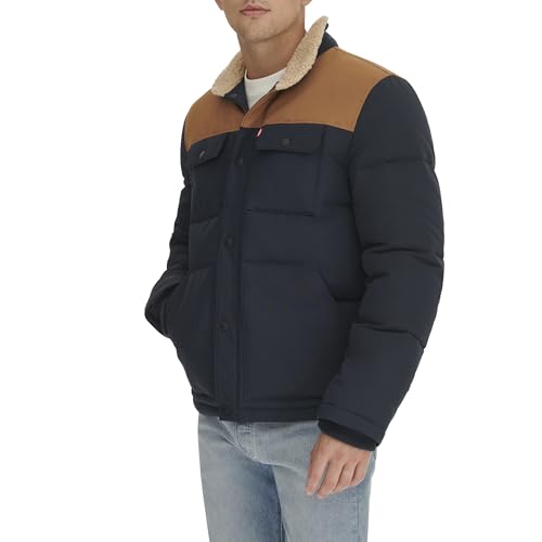 Levi's mens Woodsman Sherpa Collar Puffer Jacket (Regular and Big & Tall Sizes)