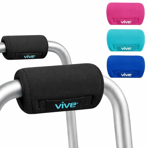 Padded Walker Hand Grips - Contoured Foam Cushions for Mobility Aids