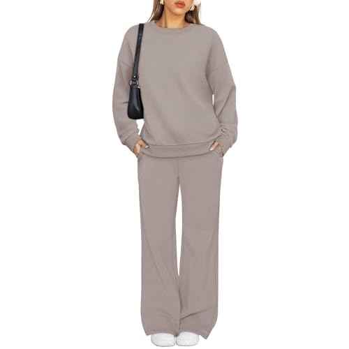 XIEERDUO Sweatsuits Women 2 Piece Outfit Matching Lounge Sets Fall Outfits 2025 Fashion Clothing Crewneck Track Suits