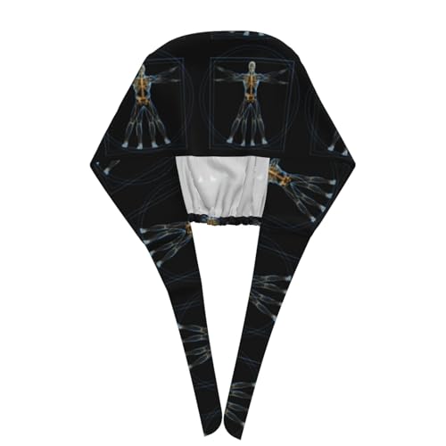 Working Cap Scrub Cap with Sweatband Adjustable Unisex Women Tie Back Hat Nurse Surgical Caps