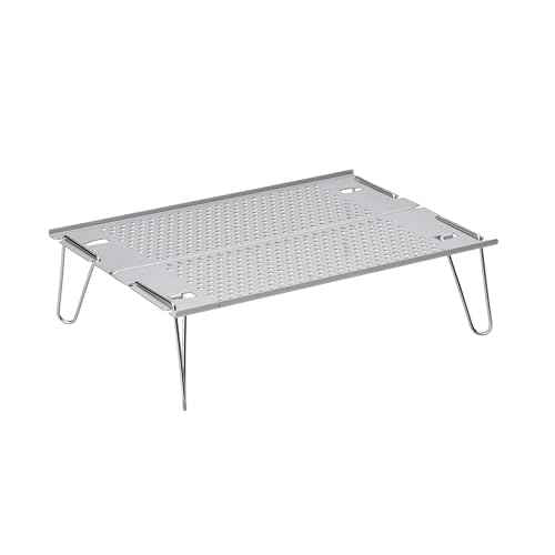 Snow Peak Ozen Solo Table, SLV-171, Aluminium, Lightweight for Backpacking, Designed in Japan, Lifetime Product Guarantee