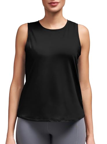 Women’s Open Back High Neck Tank Top for Workout & Gym Fitness