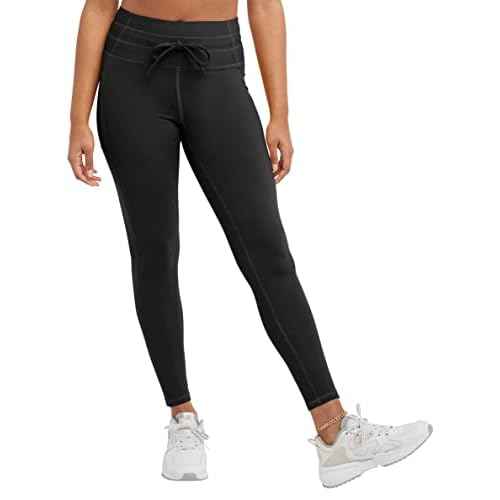 Champion Women's Leggings, Soft Touch, Moisture Wicking, Drawcord Leggings for Women, 25"