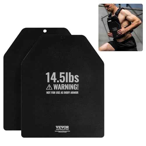 VEVOR Weight Vest Plates, 5.75/8.75/14.5/19.75 LB Pairs, Premium Steel Weighted plates, Additional Weight for Weight Vests, for Strength Training, Running, Fitness, Heavy Workouts