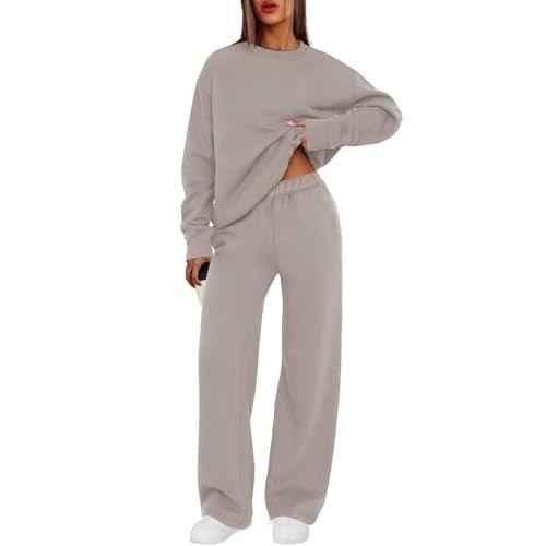XIEERDUO Sweatsuits Women 2 Piece Outfit Matching Lounge Sets Fall Outfits 2025 Fashion Clothing Crewneck Track Suits