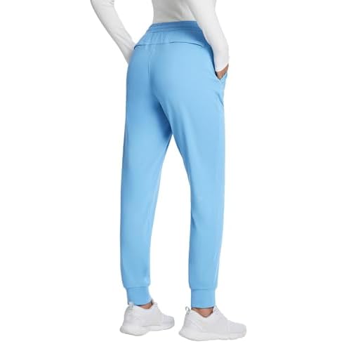 baleaf Women's Fleece Lined Pants Joggers Water Resistant Zipper Pockets Winter Thermal Golf Pants Cold Weather Gear
