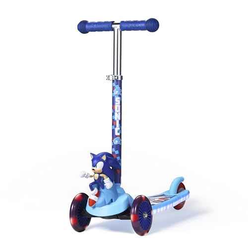 3D Kick Scooter for Kids, Self-Balancing 3 Wheeled Light Up Scooter with Extra Wide Anti-Slip Deck, Rear Brake, Lean to Steer, Lightweight Design, for Kids 3 and up, 75 LB Limit