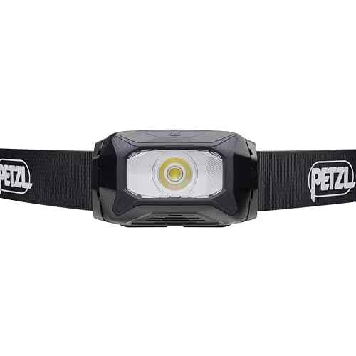 PETZL TIKKINA Headlamp - Compact, Easy-to-Use 300 Lumen Headlamp, Designed for Hiking, Climbing, Running, and Camping - Black