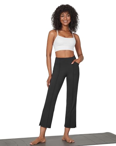 High Waisted Yoga Pants with Pockets - Flare Leggings for Casual & Workout