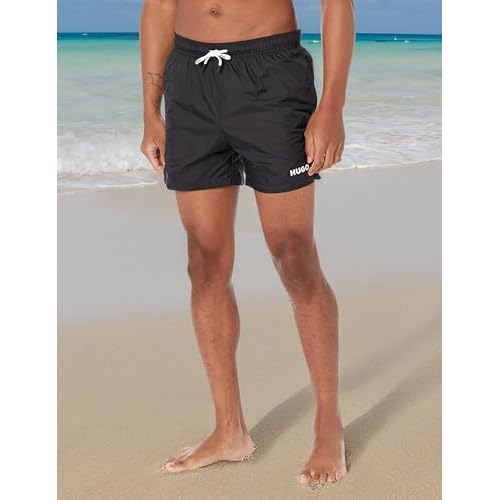 HUGO Mens Reversed Logo Swim Trunks