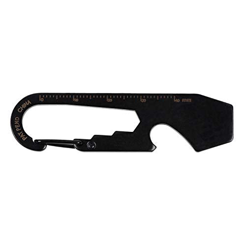 2 Pack Stainless Steel 5-in-1 Keychain Multi Tool with Bottle Opener and Carabiner Clip