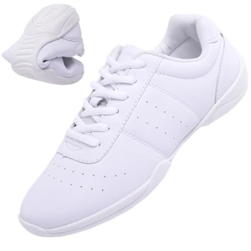White Cheerleading Shoes for Adults & Youth - Training & Sport Sneakers - 10 / White (Women)