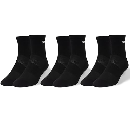 Men's BOWO Cushion Ankle Socks - One Size Black Grey