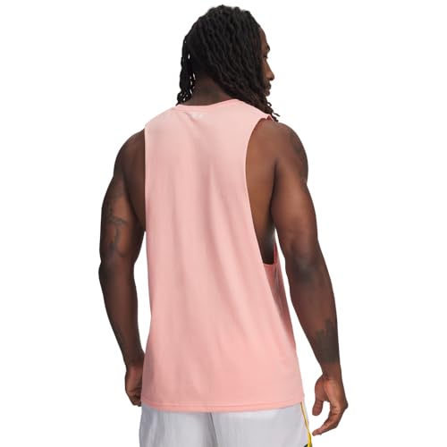 Men's Cut-Off T-Shirt - Sportstyle Left Chest Logo - Posh Pink Medium