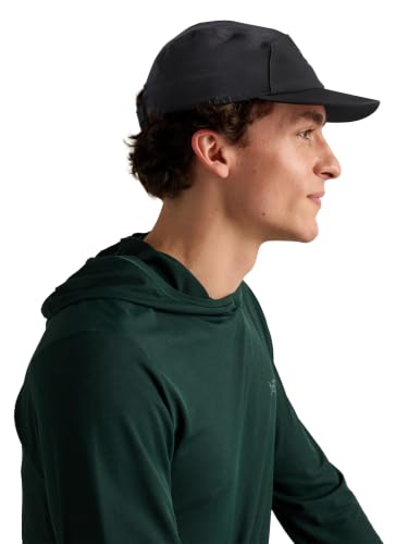Large Black Arc'teryx Gamma 5 Panel Cap - Lightweight Packable Hiking Hat