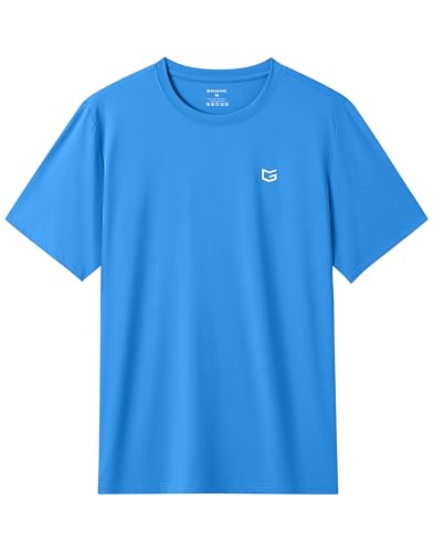 Men's Sun Protection Swim Shirt UPF 50+ Rash Guard Short Sleeve Water Sports XL Blue