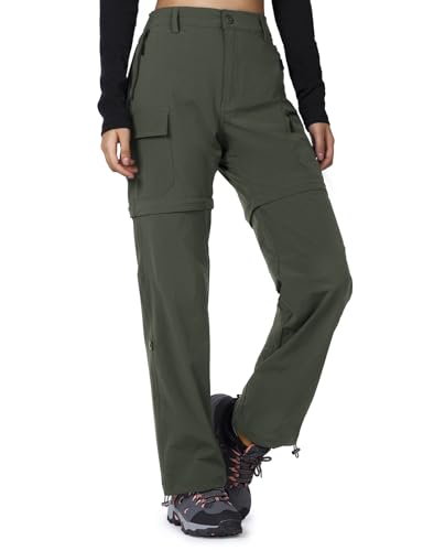 Women's Convertible Hiking Pants - Lightweight, Medium / Army Green
