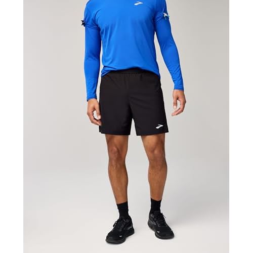 Brooks Men's Journey 7" 2-in-1 Short, Running Shorts, Supportive Boxer Liner, Secure Storage & Adjustable Fit