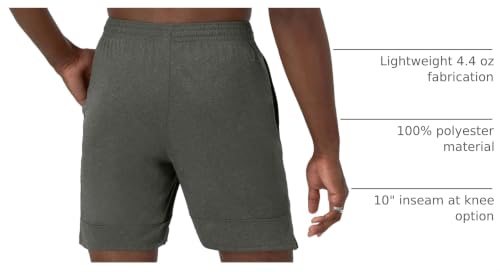 Champion Men's Sport Shorts - Medium / Granite Heather, 7-Inch Inseam, Lightweight Moisture-Wicking Fabric