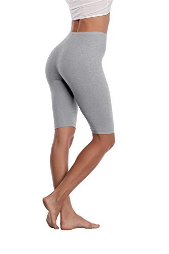 Kotii Women's Buttery Soft Short Leggings Modal Cotton Shorts Under Dresses - Small-Medium / Grey