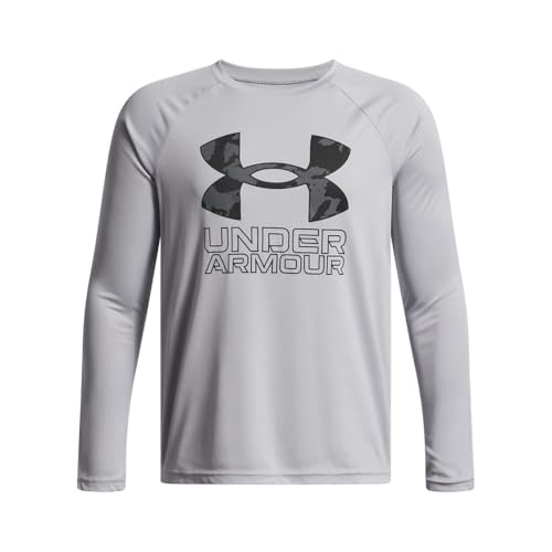 Kids Tech Hybrid Long Sleeve Shirt - Big Kid XL Mod Gray & Black