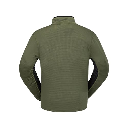 Volcom mens Gridlock 1/4 Zip Mock Neck Snowboard Base Layer Fleece Sweatshirt