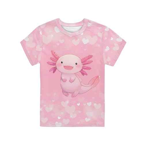 Xhuibop Kids Tshirts Girls Boys 3-16 Years Summer Clothes for Teens Loose Fitting Tops