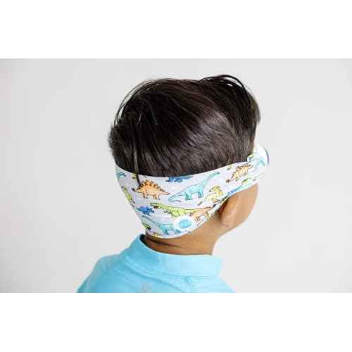 Splash Place SWIM GOGGLES with Fabric Strap - Adult & Kids Swim Goggles - BLUES & GREENS