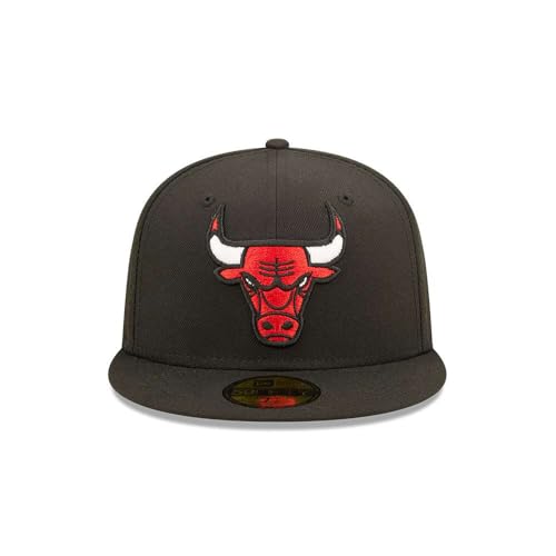 NBA Men's Official 59FIFTY Fitted Cap - Chicago Bulls Black 7 1/8