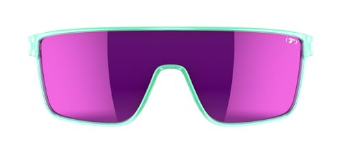 Tifosi Sanctum Shield Cycling Sunglasses Aqua Shimmer Rose Mirror Smoke - Sport Eyewear