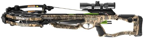 Barnett Whitetail Hunter Crossbow, with 4x32mm Multi-Reticle Scope, 2 Arrows, Lightweight Quiver, STR without Crank Device
