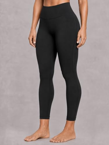 Sunzel Sustainable Butt Lifting Capri Leggings with Pockets - 21 Inch Inseam, Medium, Black