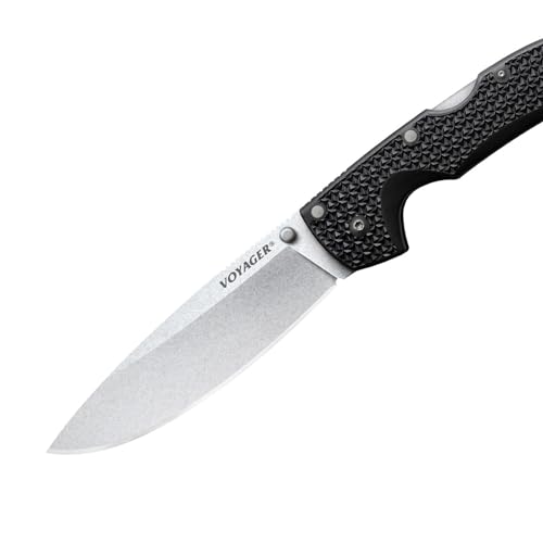 Cold Steel XL Voyager Drop Point Folding Knife - 5.5" AUS10A Blade, Tactical 6.75" Handle