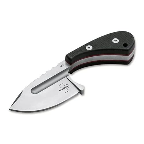 Boker Plus Sigyn - 1.97" Satin D2 Drop Point Blade with G10 Scales and Ball Chain Kydex Neck Sheath Designed by andre Schroter - 02BO037