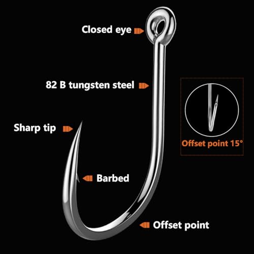 Black 1000pcs Small Fishing Hooks Set for Freshwater Fishing - Multiple Sizes