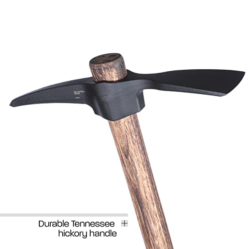 CRKT Chogan Mattock Outdoor Axe - Durable Carbon Steel & Hickory Handle