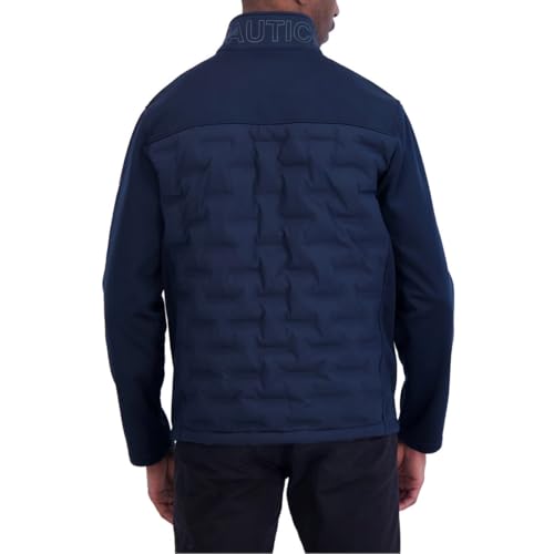 Nautica Men's 100 Percent Polyester Open Bottom with Knit Trim Inside Collar