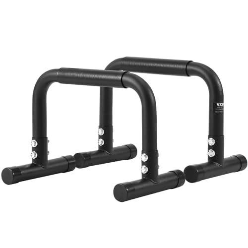 VEVOR Dip Bars, 500LBS Strong Load Capacity, Heave Duty Parallette Push Up Stand, Fitness Workout Dip Bar Station Stabilizer Stand Station, Parallel Bars for Strength Training Gym Home and Office